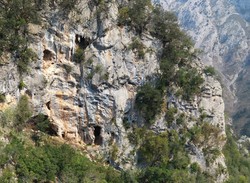 Caves in Bejes valley wall